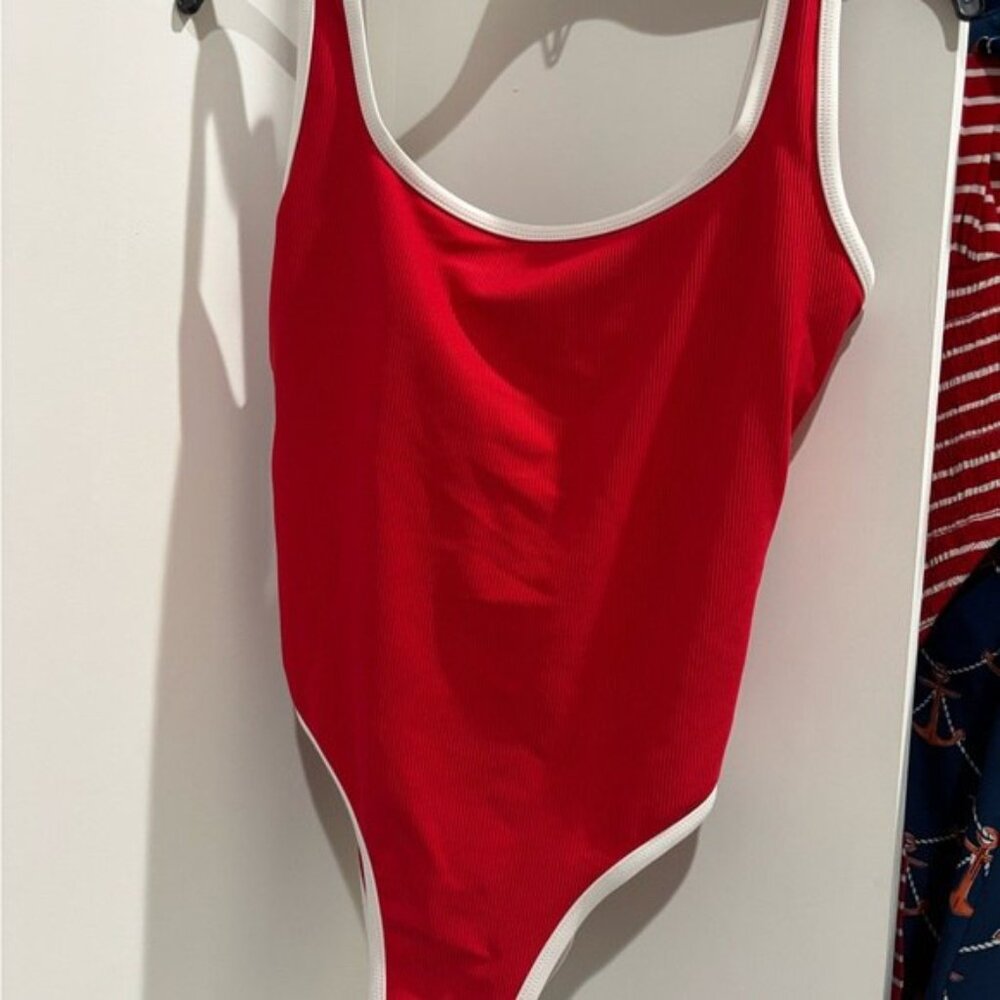 Kids Red One Piece Swimsuit